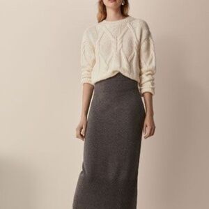 NWT Massimo Dutti wool cashmere blend maxi pencil skirt Fits medium
